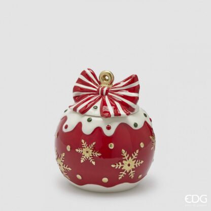XMAS BALL CONTAINER H.21 D.18.5 C5 Cod. 7800252A774 Variation GREEN RED