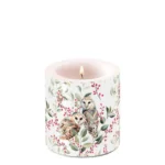 Candle small Barn owl couple white