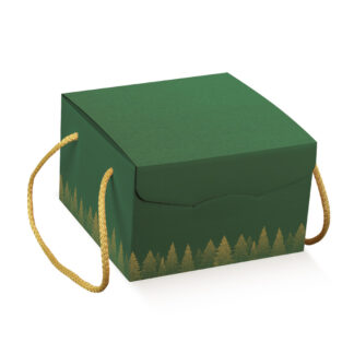 Caixa com Cordão Green Forest: 24.5X24.5X18cm