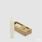 Candela A Stelo Solid H15cm 2pz Ivory | Edg - Enzo De Gasperi