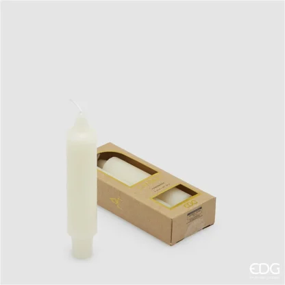 Candela A Stelo Solid H15cm 2pz Ivory | Edg - Enzo De Gasperi