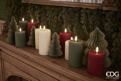 CANDLE LED LOUNGE MOCCOLO H.15 D.7.5 IP20 C4 Cod. 6100180A100 Variation WHITE