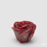 CANDLE ROSE H.9 D.11 C4 Cod. 6100173A448 Variation BURGUNDY
