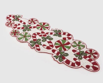Centro de mesa Candy Cane em Missangas