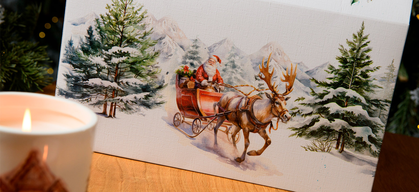 Caixa com Cordão Paesaggio / Passeio de Trenó: 21X21X21cm - Image 2