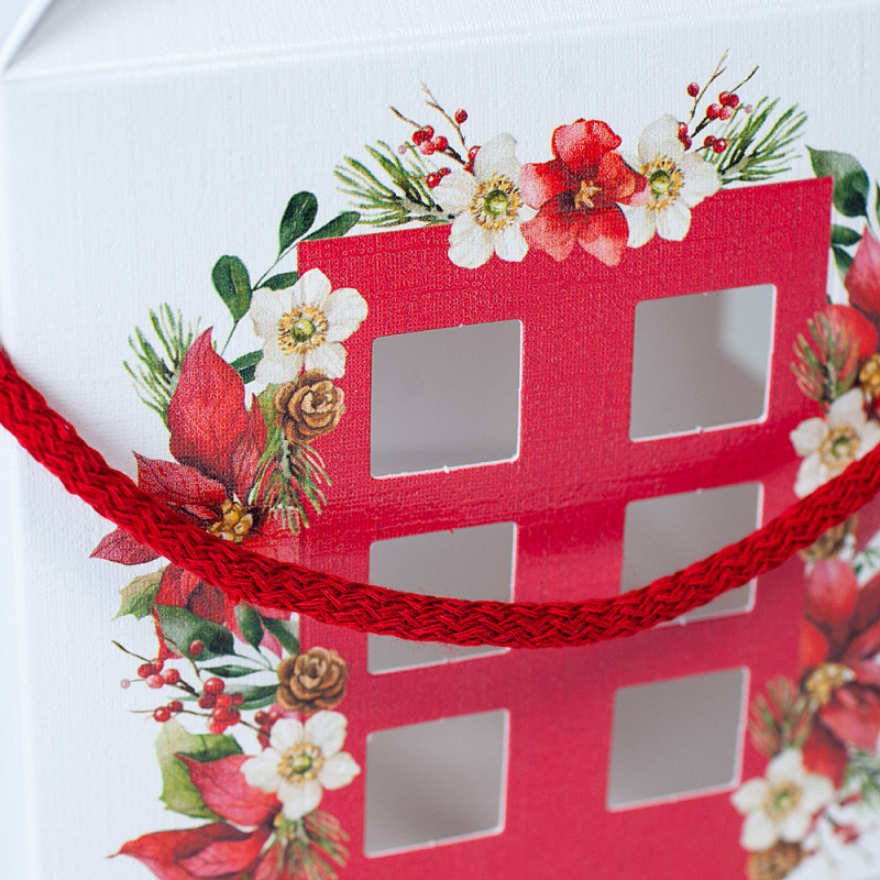 Caixa Casinha com Cordão Mini White Christmas: 12X12X11cm - Image 2