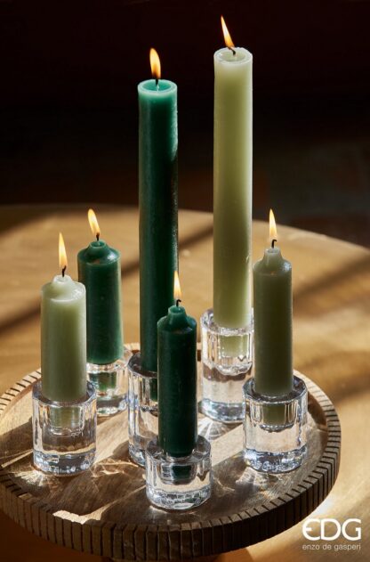 Pack 2 velas grossas para castiçal: COR VERDE - Image 2