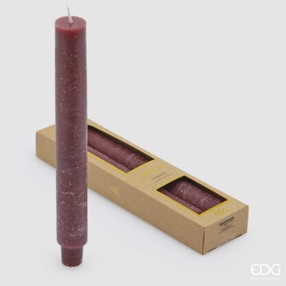 Pack 2 velas grossas para castiçal: COR BURGUNDY