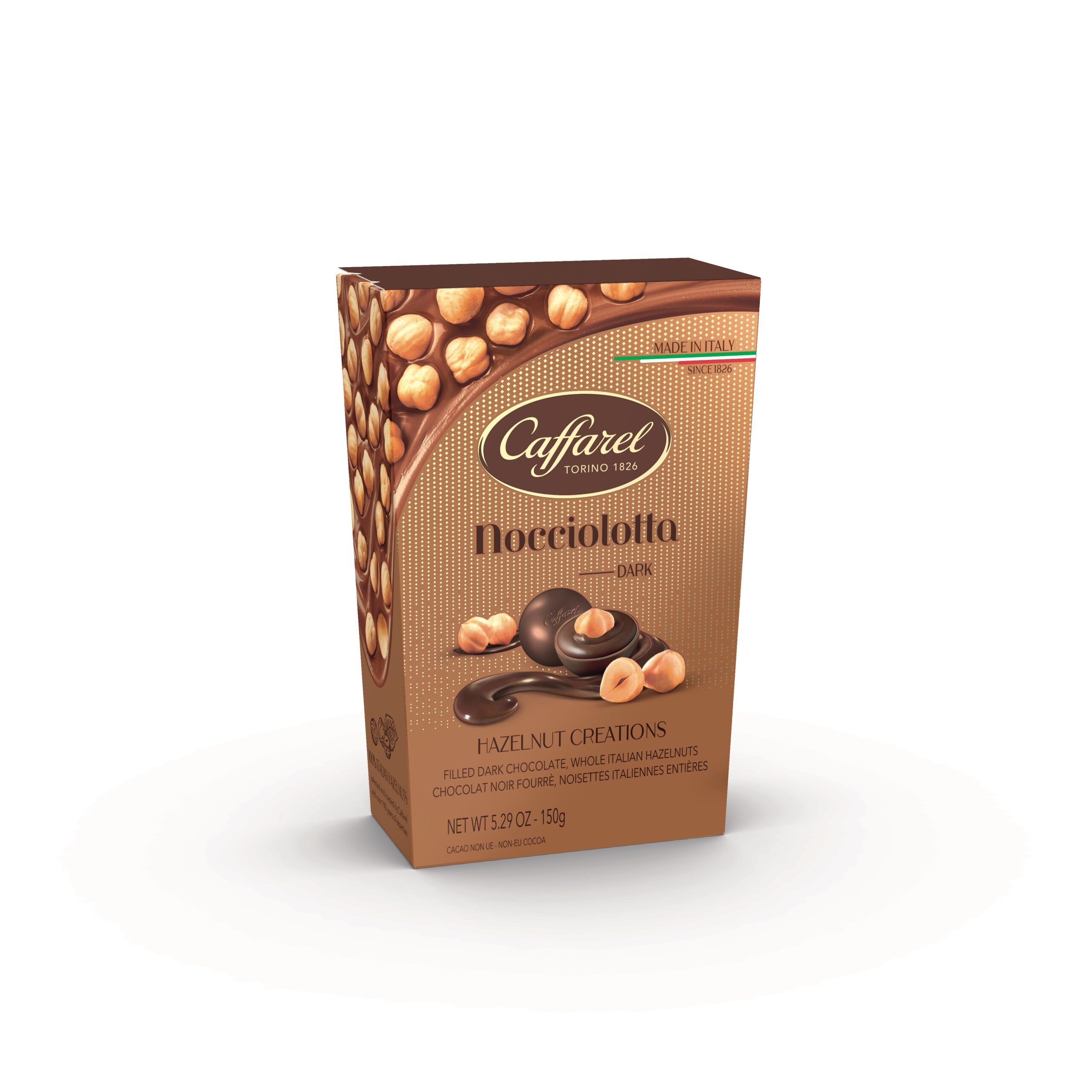 Cornet 150gr Caffarel Hazelnut Creations Nocciolotta: Chocolate Negro