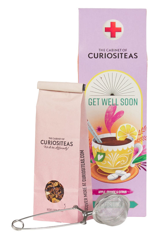 Pacote Chá Get Well Soon + infusor de chá
