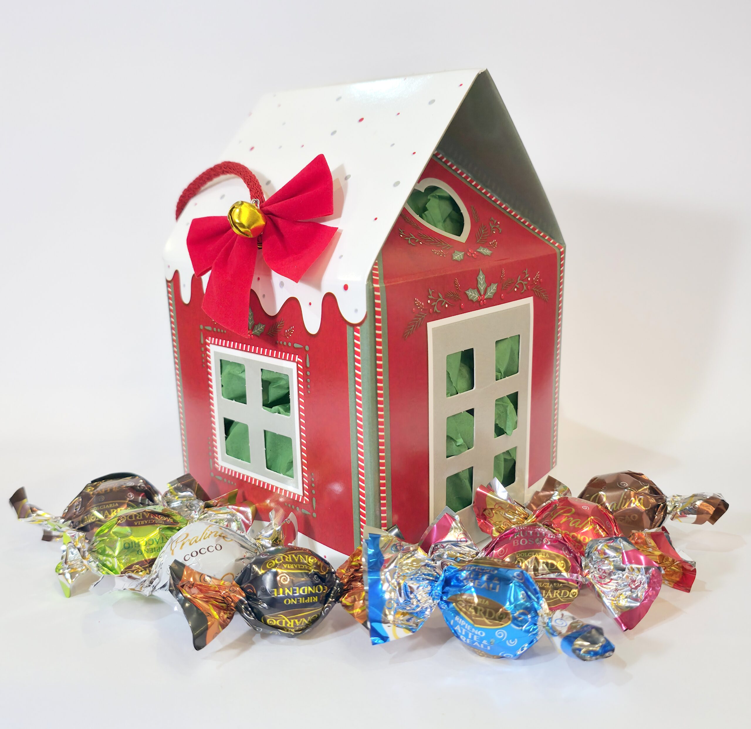 Casinha Vermelha com Chocolate 110gr: Sortido Monardo