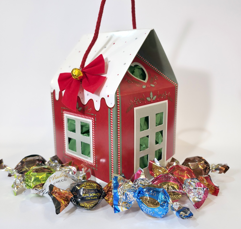 Casinha Vermelha com Chocolate 220gr: Sortido Monardo