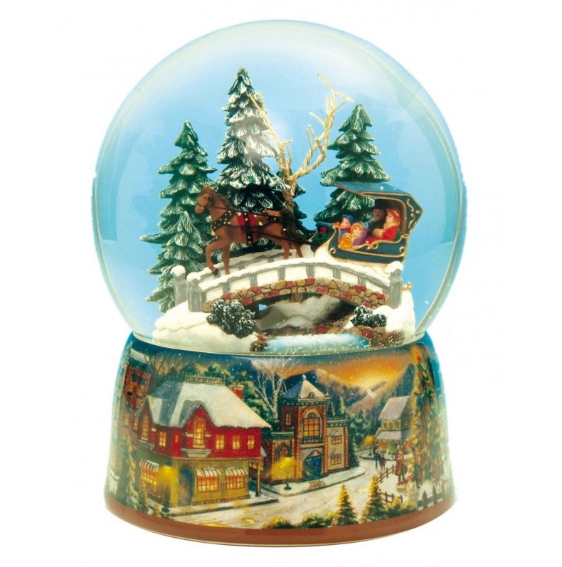 Water globe sleigh ride snowglobe 48040