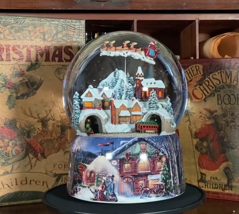 Globo de neve XL Pai Natal no Trenó: rotação dupla - Image 3