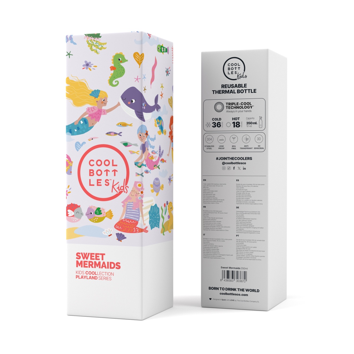 Garrafa térmica 350ml Cool Bottles Sweet Mermaids