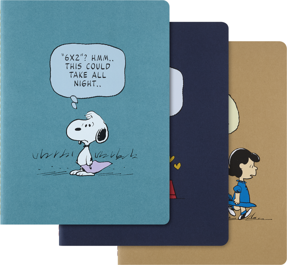 Peanuts Cahier Journals Set of 3, XL, Ruled