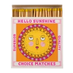 Square Matchboxes Hello Sunshine Matches B272