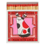 Square Matchboxes Festive Cat Matches B243