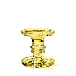 Castiçal grande em Vidro Amarelo