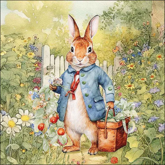 Guardanapo papel 33X33 (20 unidades): Mister Rabbit