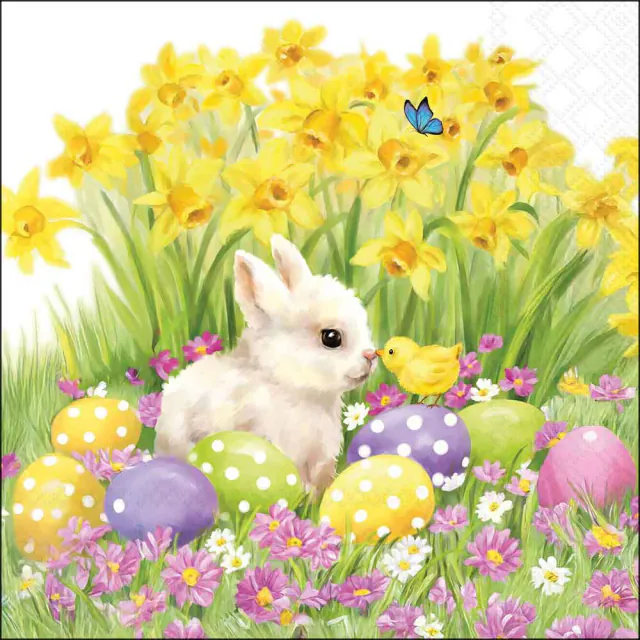 Guardanapo papel 33X33 (20 unidades): Amigos na Páscoa