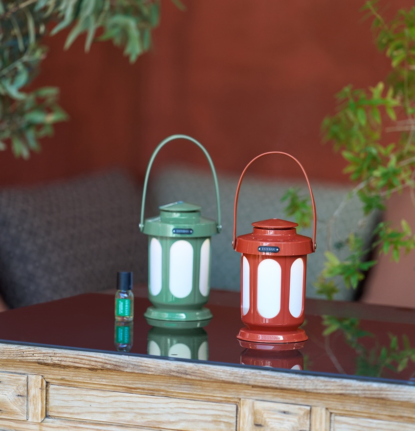 Difusor de Óleos sem água e bateria Lanterna Terracotta + concentrado Citronela e Menta - Image 3