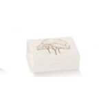 Caixa Cartão 7X7X3cm Árvore Marfim