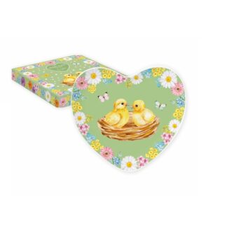 Prato coração Caça aos Ovos Verde Pintainhos: Easylife