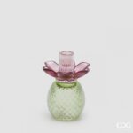 FLOWER CANDLE HOLDER H.16 D.12 C6 Cod. 4400508A699 Variation VIOLET MIX
