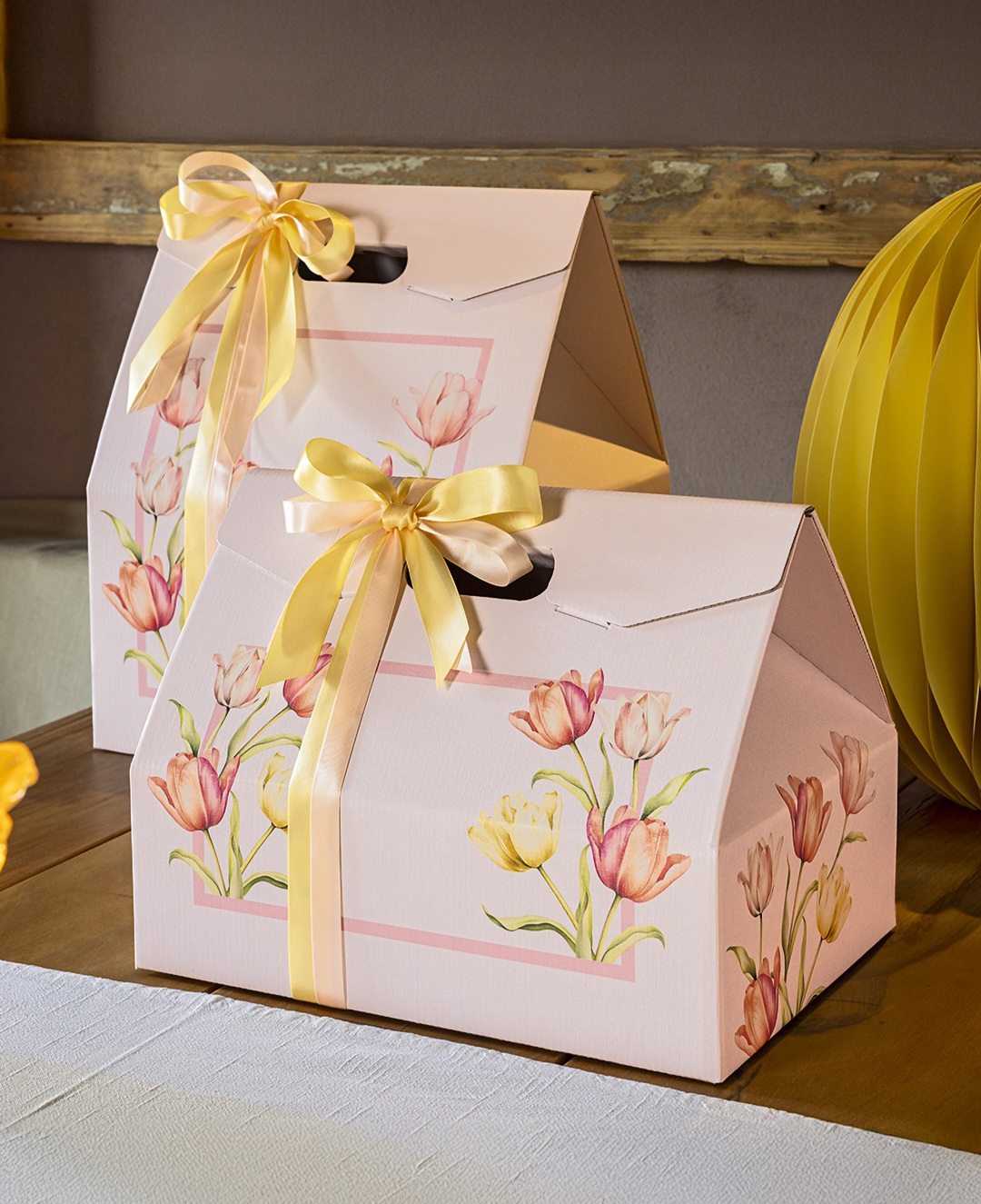Caixa Baú grande 33.5X23.5X25cm Tulipas - Image 3
