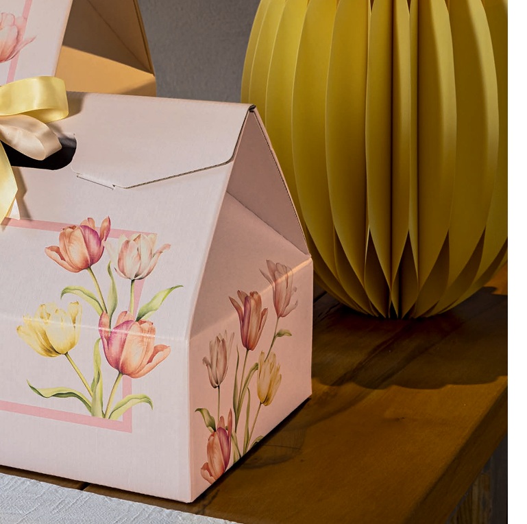 Caixa Baú grande 33.5X23.5X25cm Tulipas - Image 2