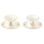 Conjunto 2 chávenas de café + pires Très Jolie com Coelhinhos: Easylife páscoa