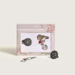 Coffret Les Petits Trésors Ophelia diffuseur voiture & porte clefs Argent/Gun Metal maison berger paris carro voiture