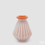 STRIPED VASE WITH RIM PCS H.20 D.16 C6 Cod. 1101254A334 Variation CORAL