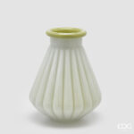STRIPED VASE WITH RIM PCS H.28 D.23 C6 Cod. 1101255A771 Variation LIGHT GREEN