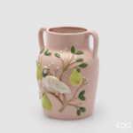 AMPHORA BIRD VASE H.30 D.22,5 C6 Cod. 1101298A999 Variation MULTICOLOR