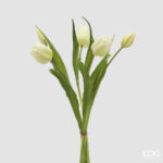 CLOSED TULIP BUNCH X4 WITH BUD MZ H.40 C6 Cod. 2100589A100 Variation WHITE