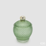DECORATIVE CONTAINER MICRO SQUARES CONVEX PCS H.14.5 D.10.5 C6 Cod. 8101417A700 Variation GREEN edg enzo de gasperi
