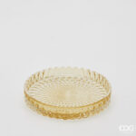 DECORATIVE PLATE MICRO SQUARE ROUND H.2.5 D.16 C6 Cod. 8101419A200 Variation YELLOW