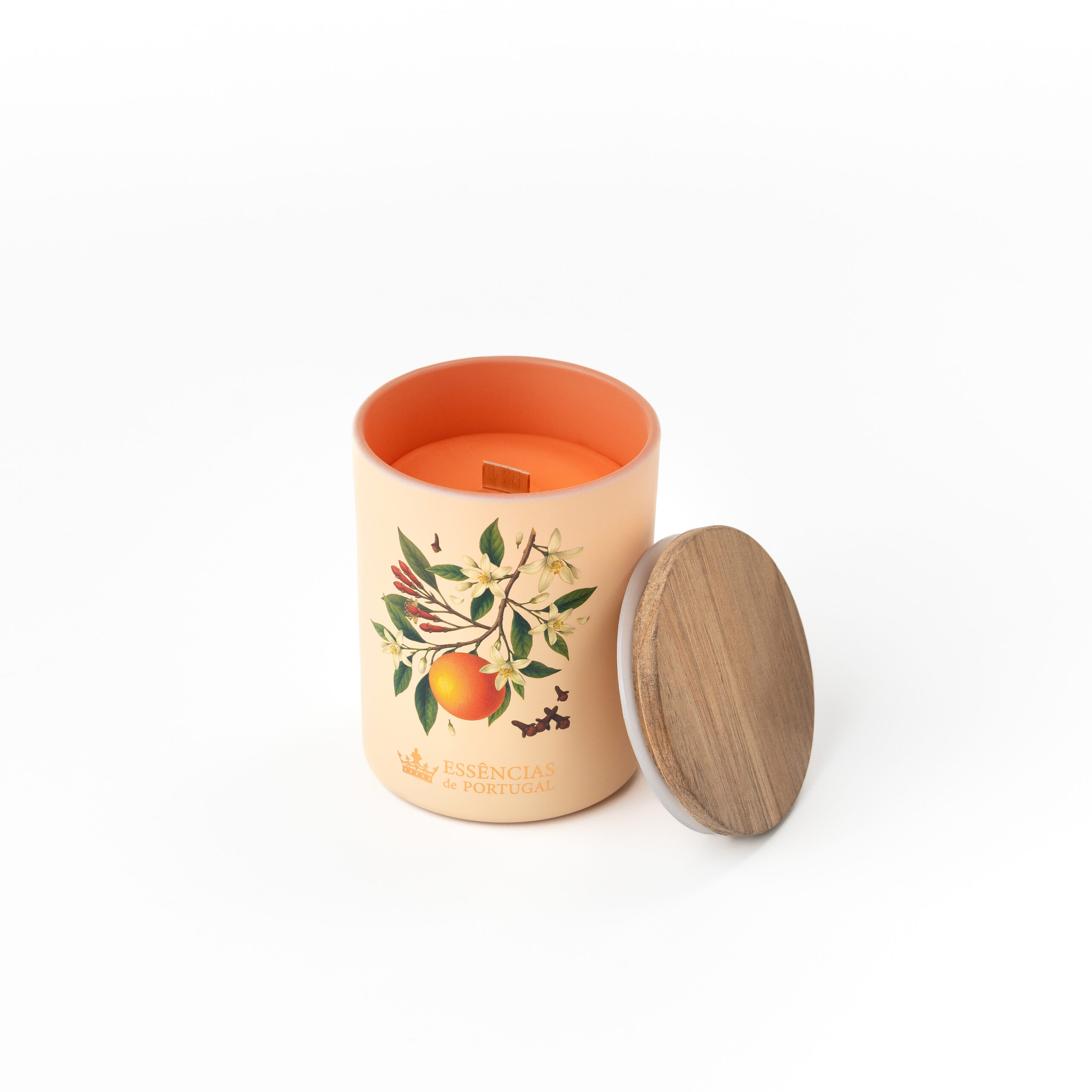 Vela 215gr cera vegetal: Flor de Laranjeira e Cravinho - Image 3