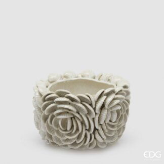 CHAKRA SHELLS VASE H.18 D.25.5 C6 Cod. 1101496A100 Variation WHITE