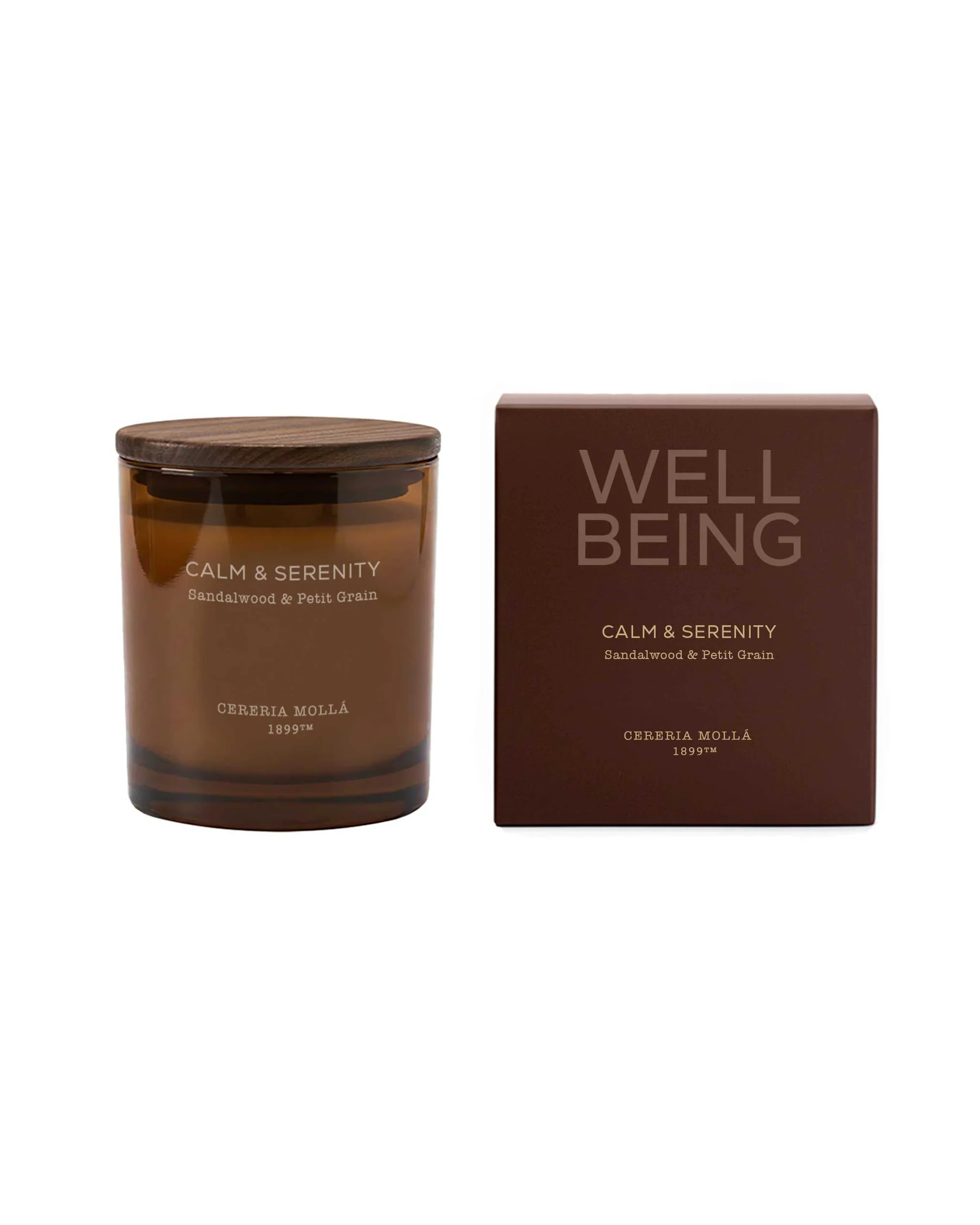 Vela 370gr Cereria Mollá: CALM & SERENITY Sandalwood & Petitgrain Lime - Image 3