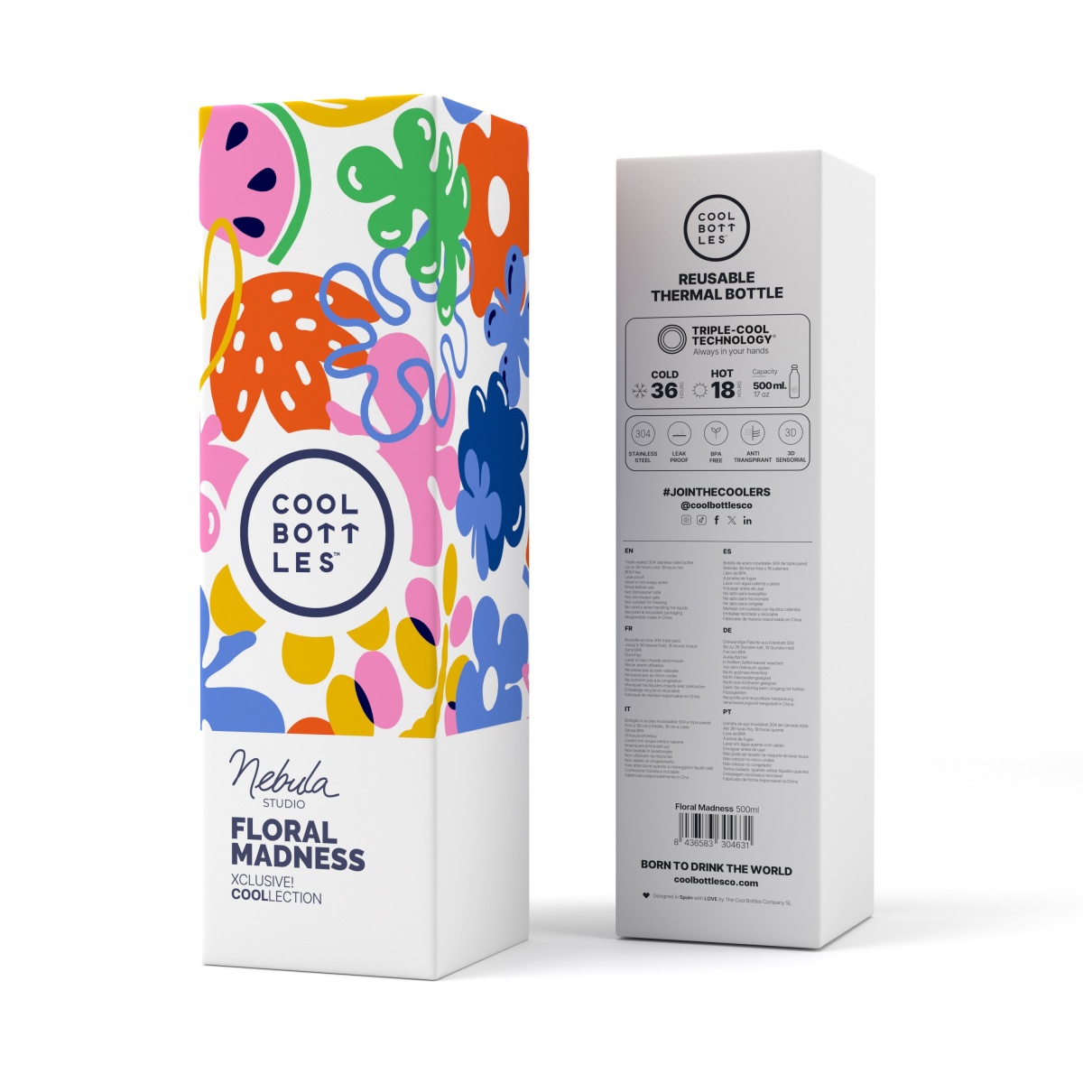 Garrafa térmica 500ml Cool Bottles Floral Madness - Image 4
