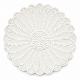 Prato Sobremesa colecção Girassol: Branco