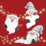 Napkin 33 Gnomes on the light chain red FSC Mix 33320187