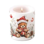 Candle medium Teddy's gift white 39320985