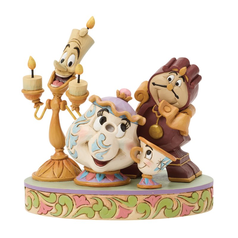 Lumiere, Mrs Potts, Cogsworth n Chip Fig Disney Traditions 6018724