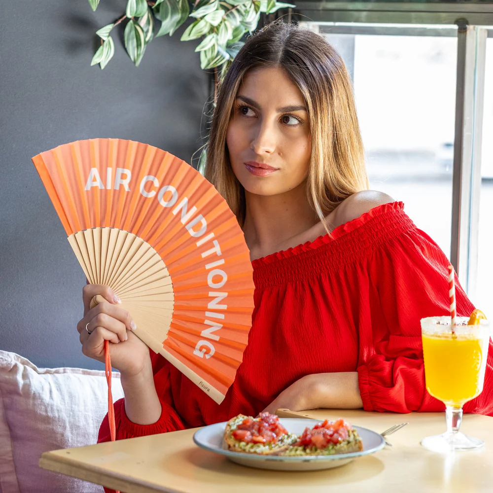 Leque Abanico Air Conditioning (laranja) - Image 2