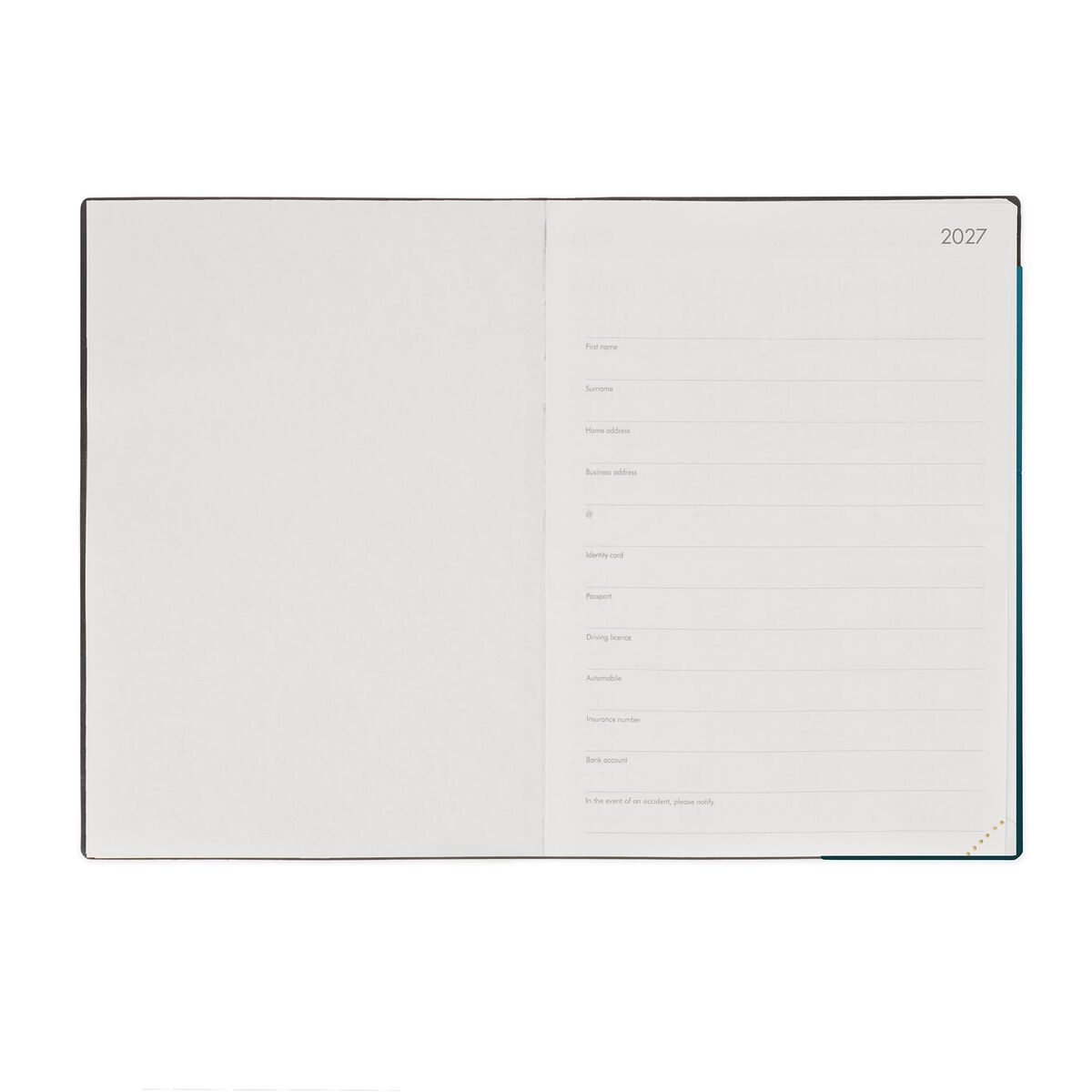 Agenda Diária Grande 12 Meses 2027 Deep Teal: Legami - Image 2