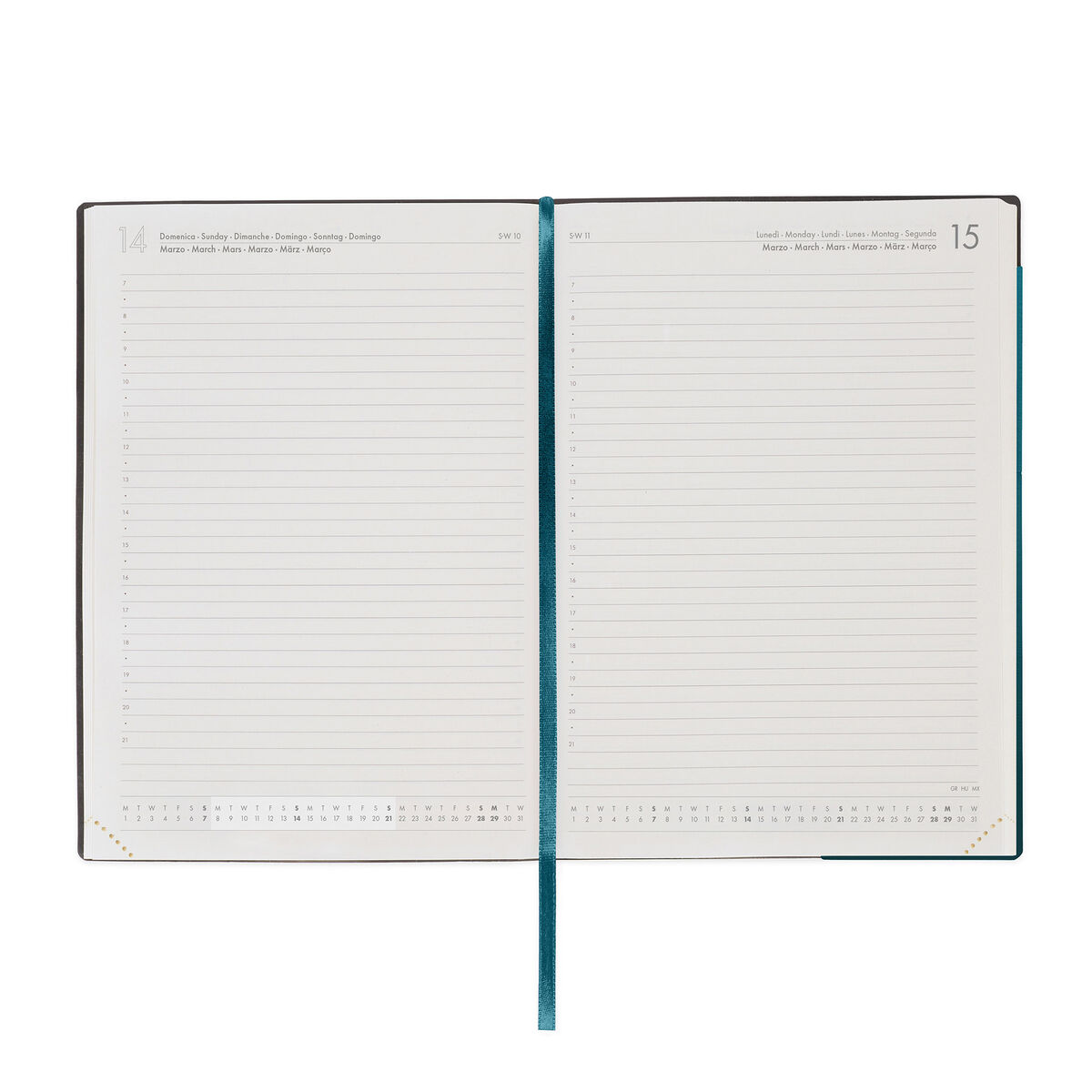 Agenda Diária Grande 12 Meses 2027 Deep Teal: Legami - Image 3